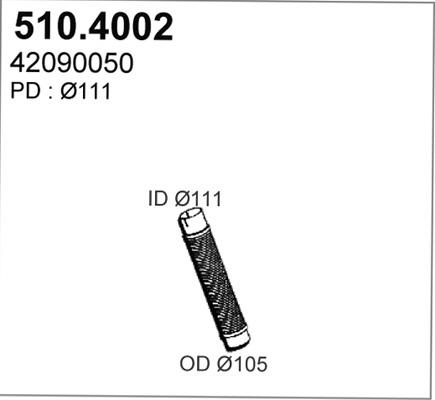 ASSO 510.4002 - Гофрована труба вихлопна система avtolavka.club