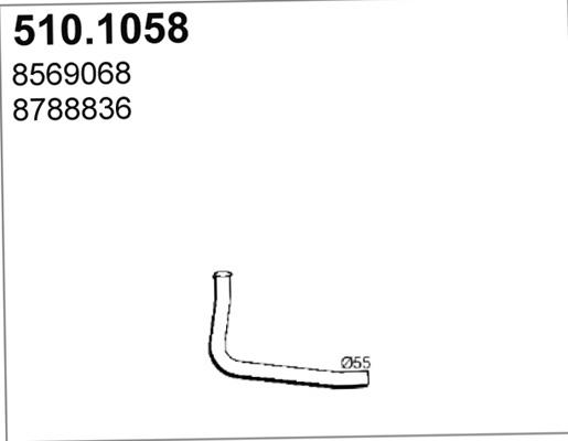 ASSO 510.1058 - Труба вихлопного газу avtolavka.club