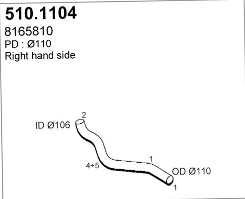 ASSO 510.1104 - Труба вихлопного газу avtolavka.club