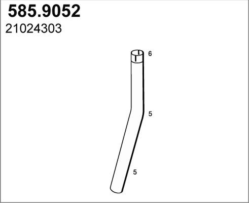 ASSO 585.9052 - Труба вихлопного газу avtolavka.club