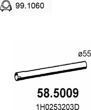 ASSO 58.5009 - Труба вихлопного газу avtolavka.club
