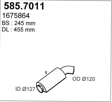 ASSO 585.7011 - Середній / кінцевий глушник ОГ avtolavka.club