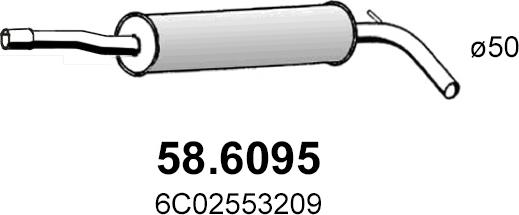 ASSO 58.6095 - Середній глушник вихлопних газів avtolavka.club