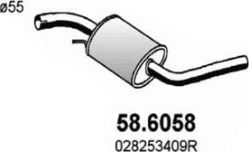 ASSO 58.6058 - Середній глушник вихлопних газів avtolavka.club