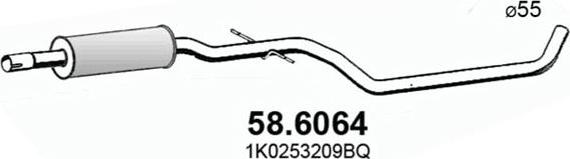 ASSO 58.6064 - Середній глушник вихлопних газів avtolavka.club