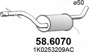 ASSO 58.6070 - Середній глушник вихлопних газів avtolavka.club