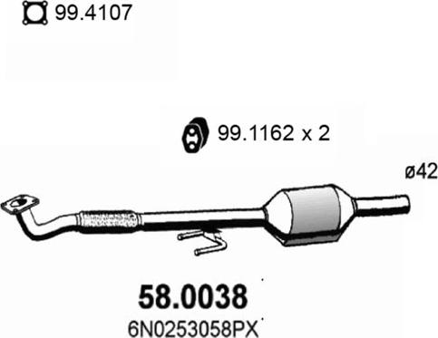 ASSO 58.0038 - Каталізатор avtolavka.club