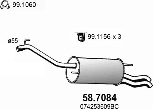 ASSO 58.7084 - Глушник вихлопних газів кінцевий avtolavka.club