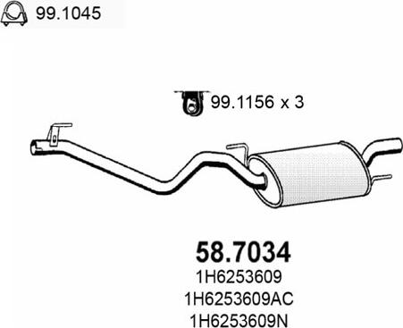 ASSO 58.7034 - Глушник вихлопних газів кінцевий avtolavka.club