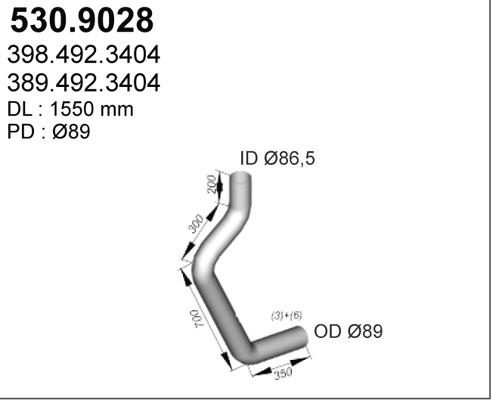 ASSO 530.9028 - Труба вихлопного газу avtolavka.club