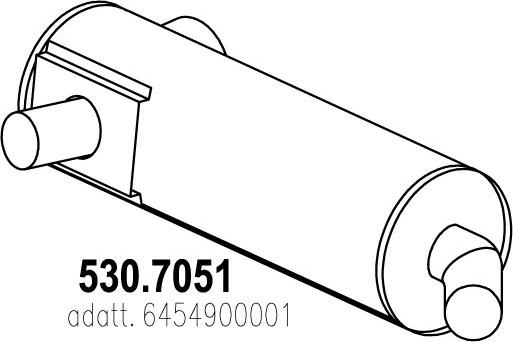 ASSO 530.7051 - Середній / кінцевий глушник ОГ avtolavka.club