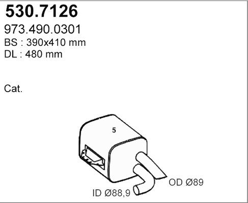 ASSO 530.7126 - Середній / кінцевий глушник ОГ avtolavka.club