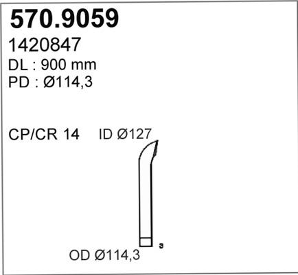 ASSO 570.9059 - Труба вихлопного газу avtolavka.club