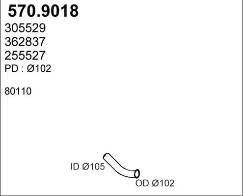 ASSO 570.9018 - Труба вихлопного газу avtolavka.club