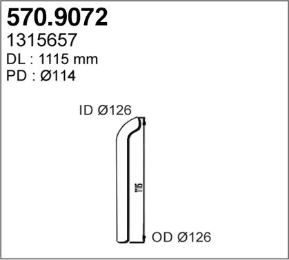 ASSO 570.9072 - Труба вихлопного газу avtolavka.club