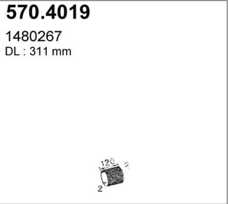 ASSO 570.4019 - Гофрована труба вихлопна система avtolavka.club