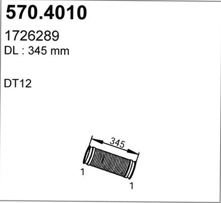 ASSO 570.4010 - Гофрована труба вихлопна система avtolavka.club