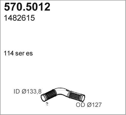 ASSO 570.5012 - Труба вихлопного газу avtolavka.club