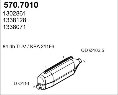 ASSO 570.7010 - Середній / кінцевий глушник ОГ avtolavka.club