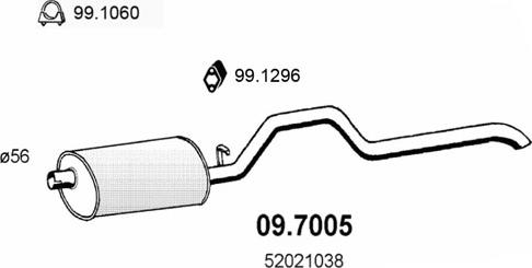 ASSO 09.7005 - Глушник вихлопних газів кінцевий avtolavka.club
