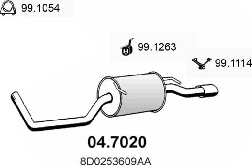 ASSO 04.7020 - Глушник вихлопних газів кінцевий avtolavka.club