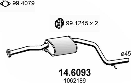 ASSO 14.6093 - Середній глушник вихлопних газів avtolavka.club