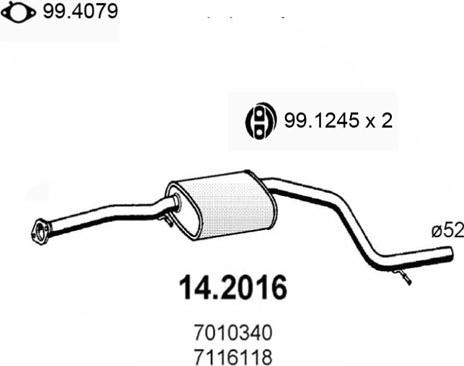 ASSO 14.2016 - Предглушітель вихлопних газів avtolavka.club