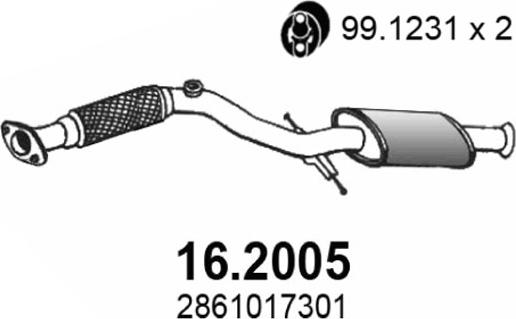 ASSO 16.2005 - Предглушітель вихлопних газів avtolavka.club