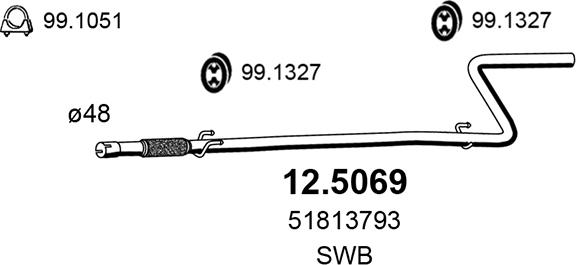 ASSO 12.5069 - Труба вихлопного газу avtolavka.club