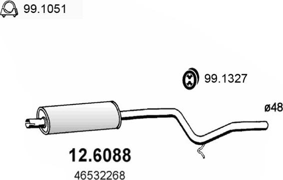 ASSO 12.6088 - Середній глушник вихлопних газів avtolavka.club