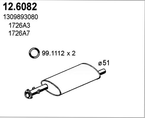 ASSO 12.6082 - Середній глушник вихлопних газів avtolavka.club