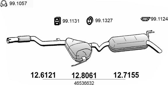 ASSO 12.6121 - Середній глушник вихлопних газів avtolavka.club