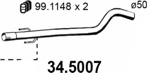 ASSO 34.5007 - Труба вихлопного газу avtolavka.club