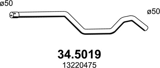 ASSO 34.5019 - Труба вихлопного газу avtolavka.club