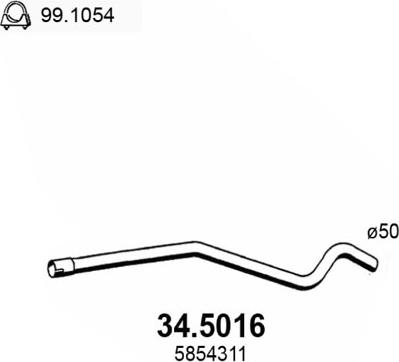 ASSO 34.5016 - Труба вихлопного газу avtolavka.club