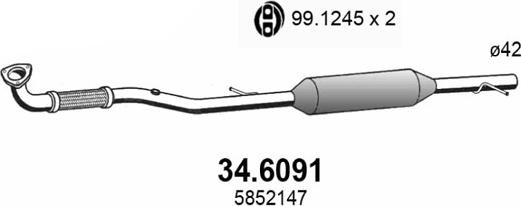 ASSO 34.6091 - Середній глушник вихлопних газів avtolavka.club