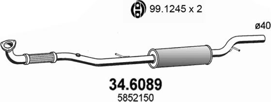 ASSO 34.6089 - Середній глушник вихлопних газів avtolavka.club