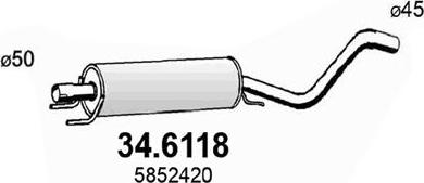 ASSO 34.6118 - Середній глушник вихлопних газів avtolavka.club