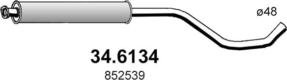 ASSO 34.6134 - Середній глушник вихлопних газів avtolavka.club