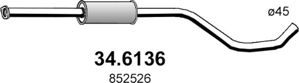 ASSO 34.6136 - Середній глушник вихлопних газів avtolavka.club