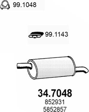 ASSO 34.7048 - Глушник вихлопних газів кінцевий avtolavka.club