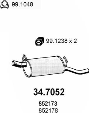 ASSO 34.7052 - Глушник вихлопних газів кінцевий avtolavka.club