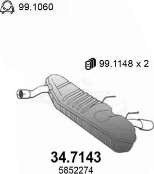 ASSO 34.7143 - Глушник вихлопних газів кінцевий avtolavka.club