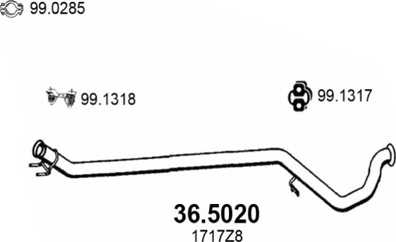 ASSO 36.5020 - Труба вихлопного газу avtolavka.club