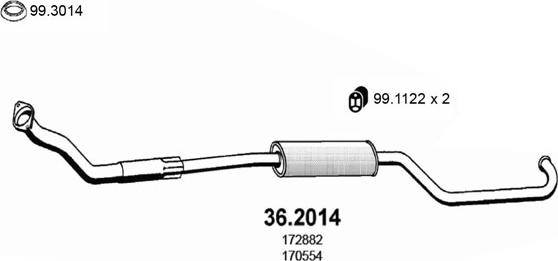 ASSO 36.2014 - Предглушітель вихлопних газів avtolavka.club