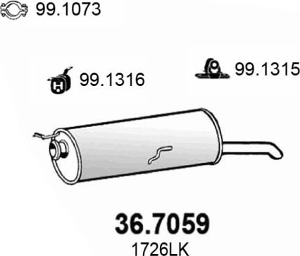 ASSO 36.7059 - Глушник вихлопних газів кінцевий avtolavka.club