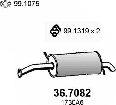 ASSO 36.7082 - Глушник вихлопних газів кінцевий avtolavka.club