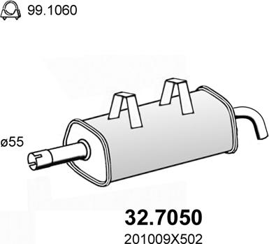 ASSO 32.7050 - Глушник вихлопних газів кінцевий avtolavka.club