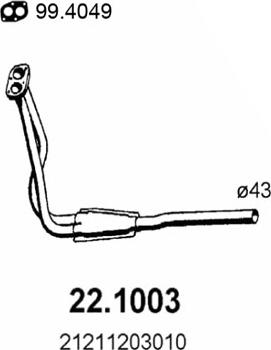 ASSO 22.1003 - Труба вихлопного газу avtolavka.club