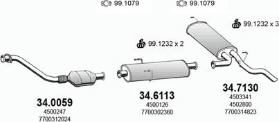 ASSO ART3012 - Система випуску ОГ avtolavka.club